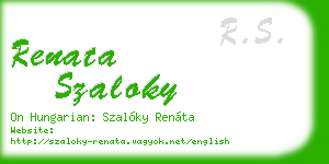 renata szaloky business card